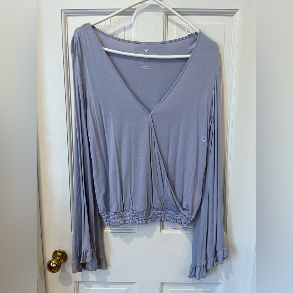 American Eagle small soft light purple long sleeve shirt. NWT